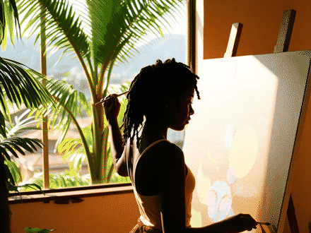 Animação alternando entre oficinas de pintura, dança, artes manuais, arte digital, música e teatro do Instituto 29